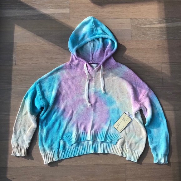 Vintage Havana Sweaters - Vintage Havana Tie Dye Hooded Knit